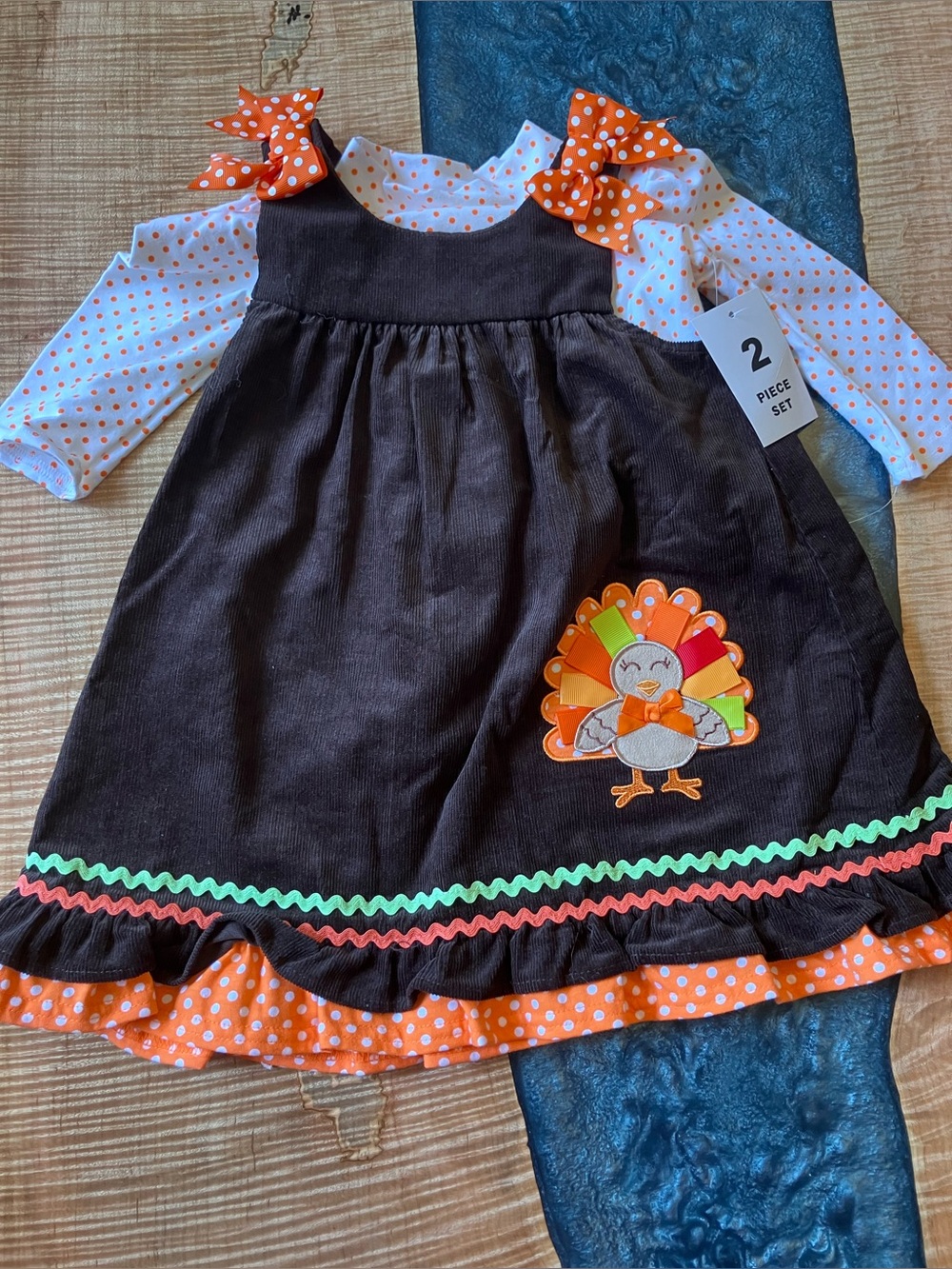 Thanksgiving toddler dress 2-piece